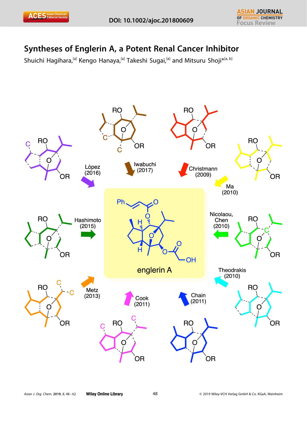 Syntheses of Englerin A, a Potent Renal Cancer Inhibitor by Unknown