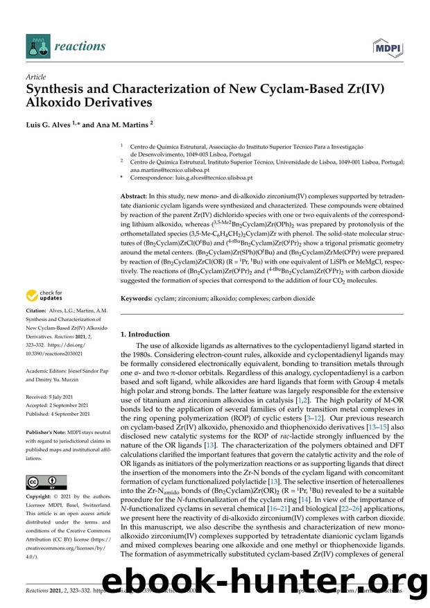 Synthesis and Characterization of New Cyclam-Based Zr(IV) Alkoxido Derivatives by Luis G. Alves & Ana M. Martins