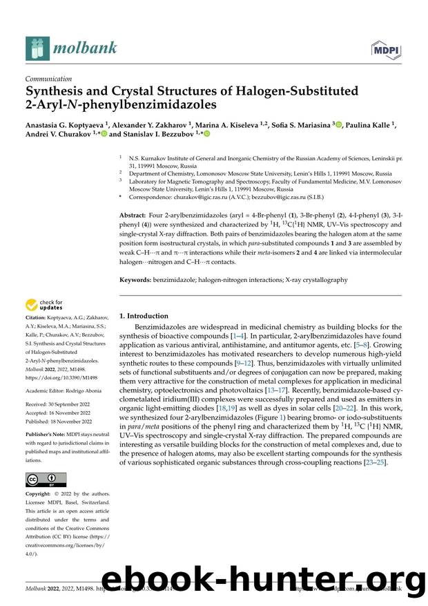 Synthesis and Crystal Structures of Halogen-Substituted 2-Aryl-N-phenylbenzimidazoles by unknow