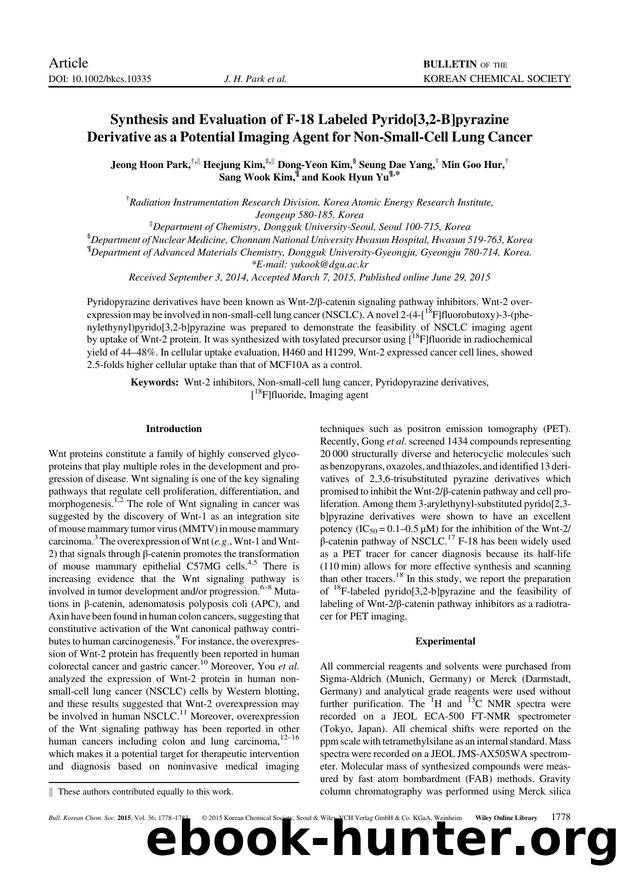 Synthesis and Evaluation of F-18 Labeled Pyrido[3,2-B]pyrazine Derivative as a Potential Imaging Agent for Non-Small-Cell Lung Cancer by Unknown