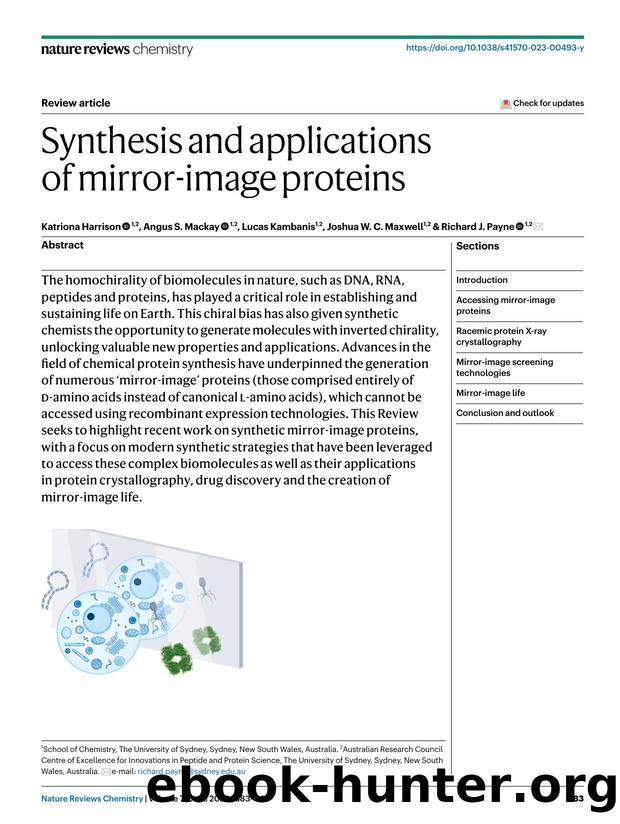 Synthesis and applications of mirror-image proteins by Katriona Harrison & Angus S. Mackay & Lucas Kambanis & Joshua W. C. Maxwell & Richard J. Payne