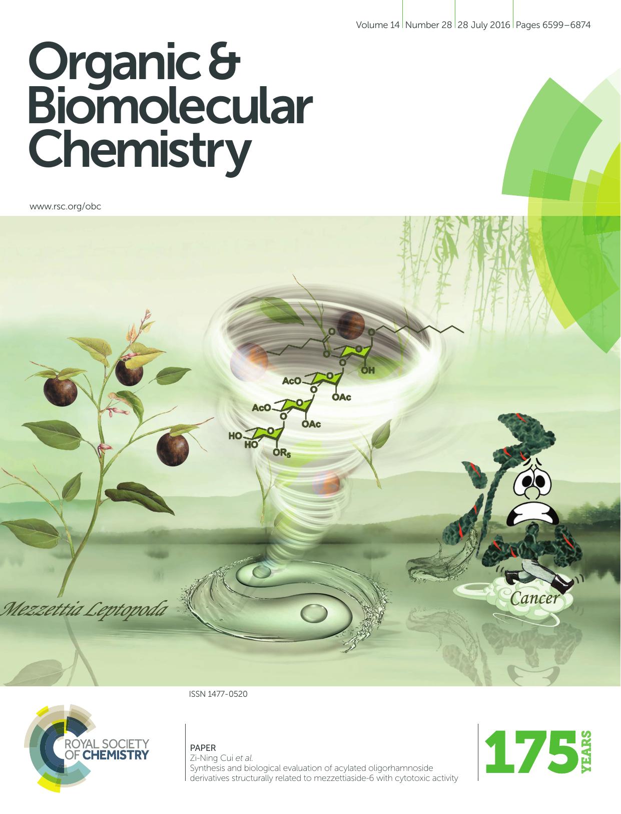 Synthesis and biological evaluation of acylated oligorhamnoside derivatives structurally related to mezzettiaside-6 with cytotoxic activity by Gaopeng Song Sumei Li Zhiwei Lei Yibin Li Junhua Li Yixian Liao Zi-Ning Cui