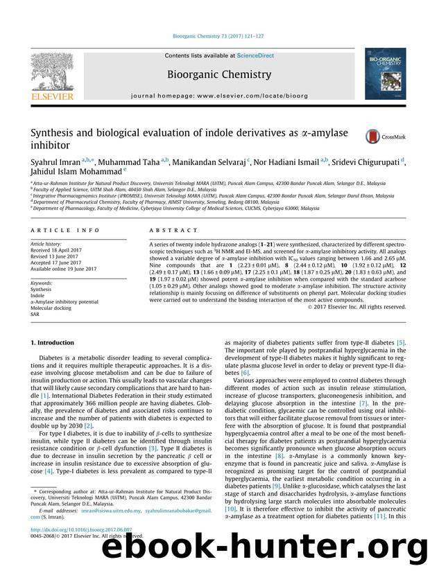Synthesis and biological evaluation of indole derivatives as ÃÂ±-amylase inhibitor by unknow