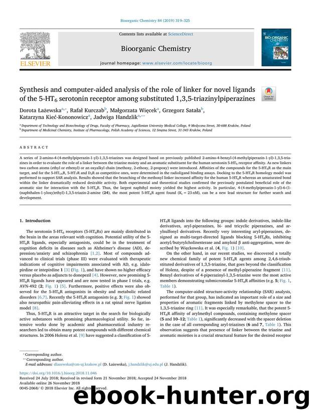 Synthesis and computer-aided analysis of the role of linker for novel ligands of the 5-HT6 serotonin receptor among substituted 1,3,5-triazinylpiperazines by unknow