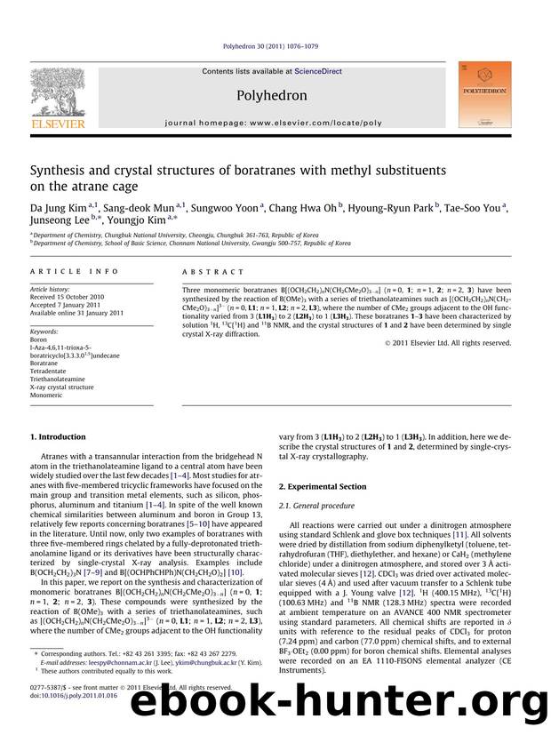 Synthesis and crystal structures of boratranes with methyl substituents on the atrane cage by unknow