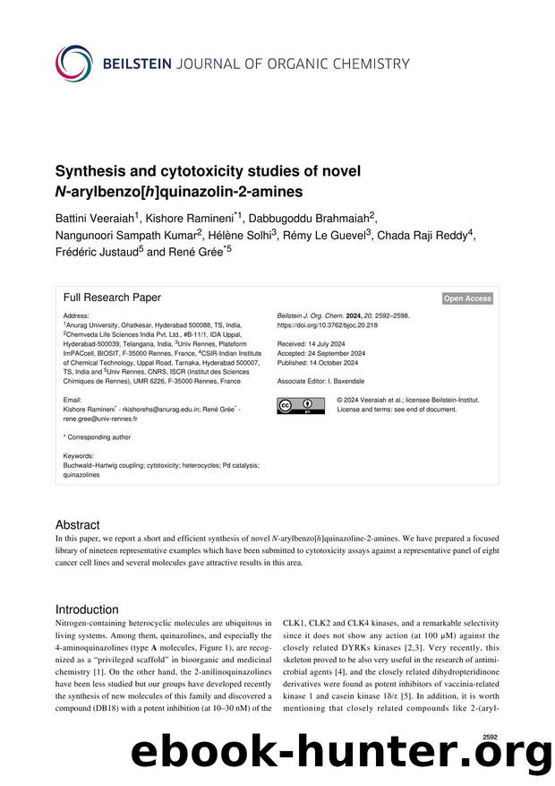 Synthesis and cytotoxicity studies of novel N-arylbenzo[h]quinazolin-2-amines by unknow