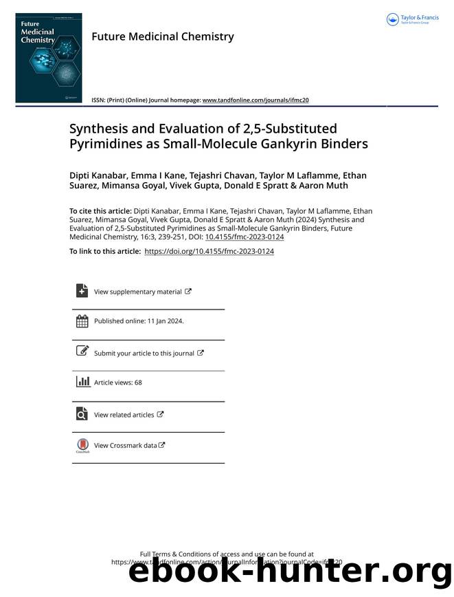 Synthesis and evaluation of 2,5-substituted pyrimidines as small-molecule gankyrin binders by Unknown