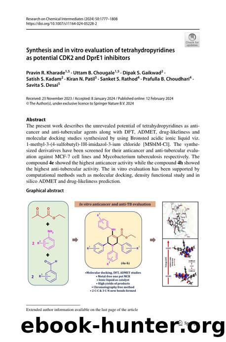 Synthesis and in vitro evaluation of tetrahydropyridines as potential CDK2 and DprE1 inhibitors by unknow