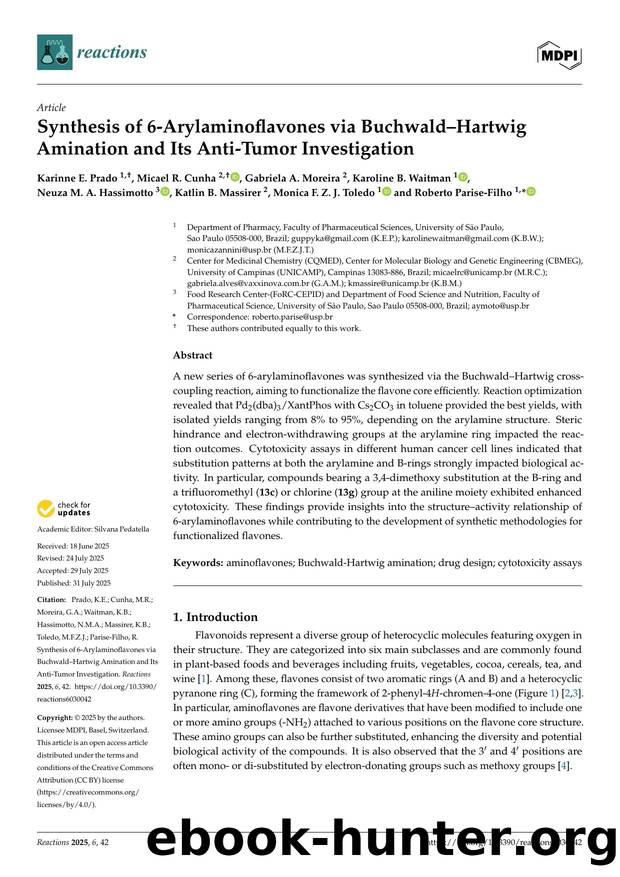 Synthesis of 6-Arylaminoflavones via BuchwaldâHartwig Amination and Its Anti-Tumor Investigation by unknow