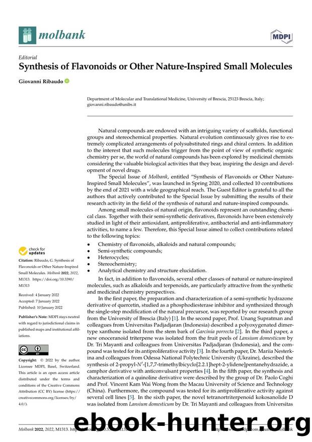 Synthesis of Flavonoids or Other Nature-Inspired Small Molecules by Giovanni Ribaudo