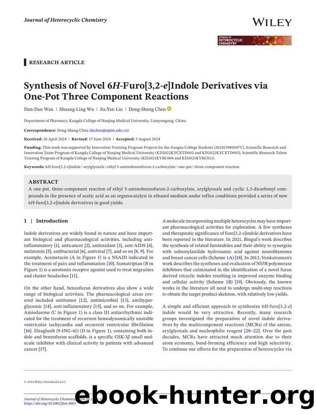 Synthesis of Novel 6Hâfuro[3,2âe]indole Derivatives via Oneâpot Three Component Reactions by Unknown