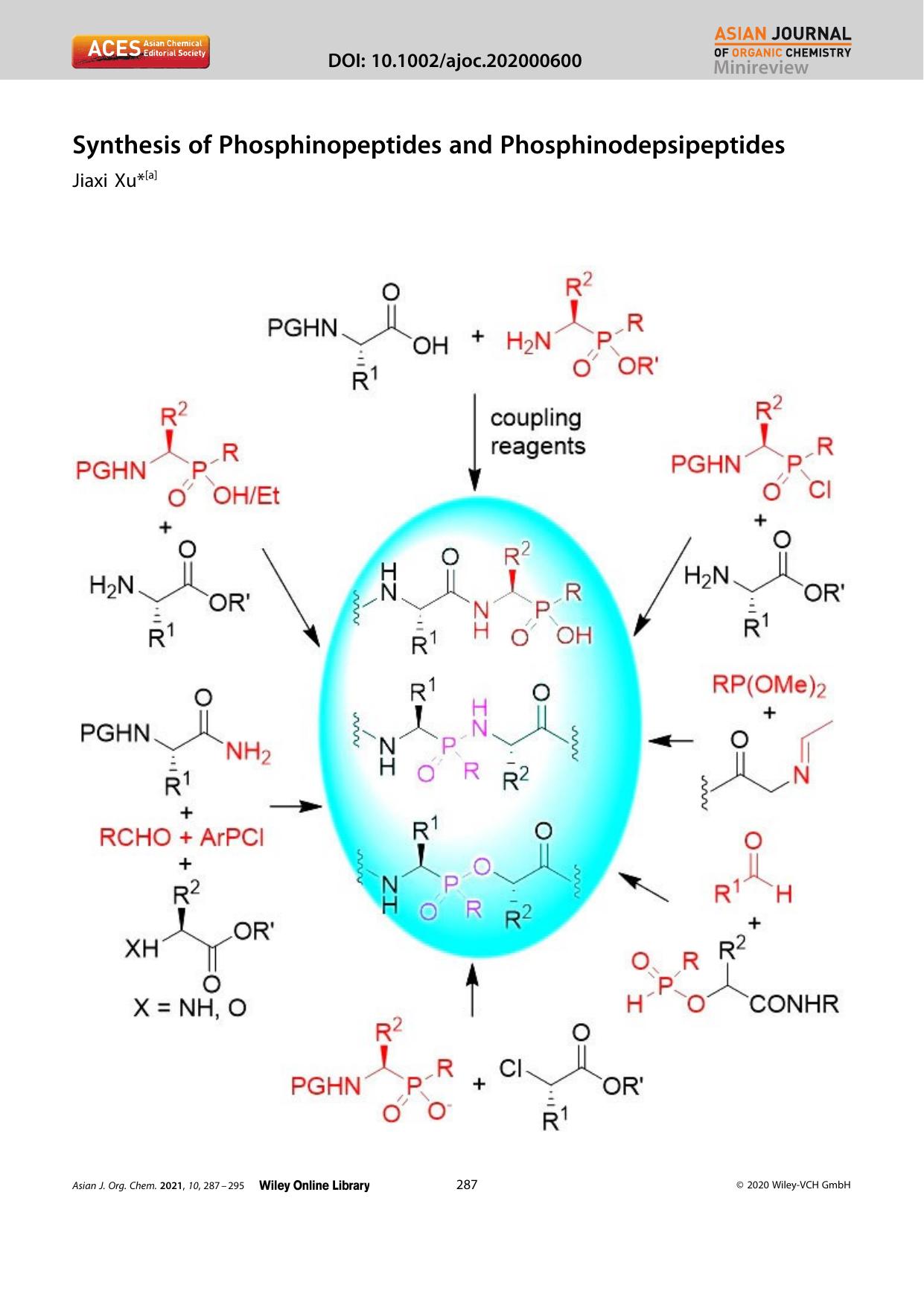 Synthesis of Phosphinopeptides and Phosphinodepsipeptides by Unknown