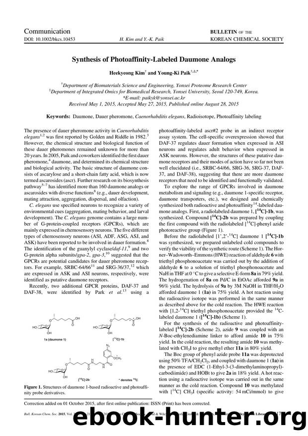 Synthesis of Photoaffinity-Labeled Daumone Analogs by Unknown