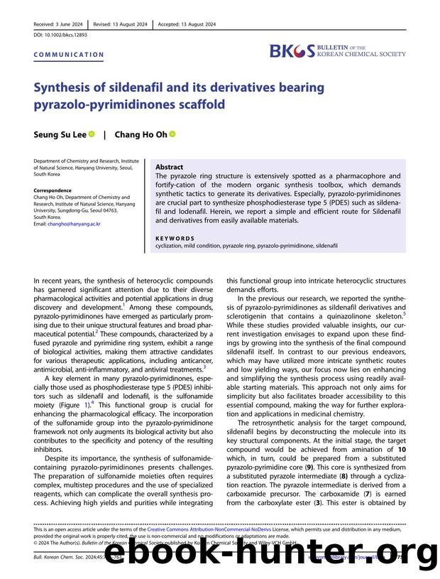 Synthesis of Sildenafil and Its Derivatives bearing PyrazoloâPyrimidinones Scaffold by Unknown