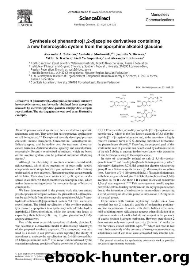 Synthesis of phenanthro[1,2-d]azepine derivatives containing a new heterocyclic system from the aporphine alkaloid glaucine by unknow