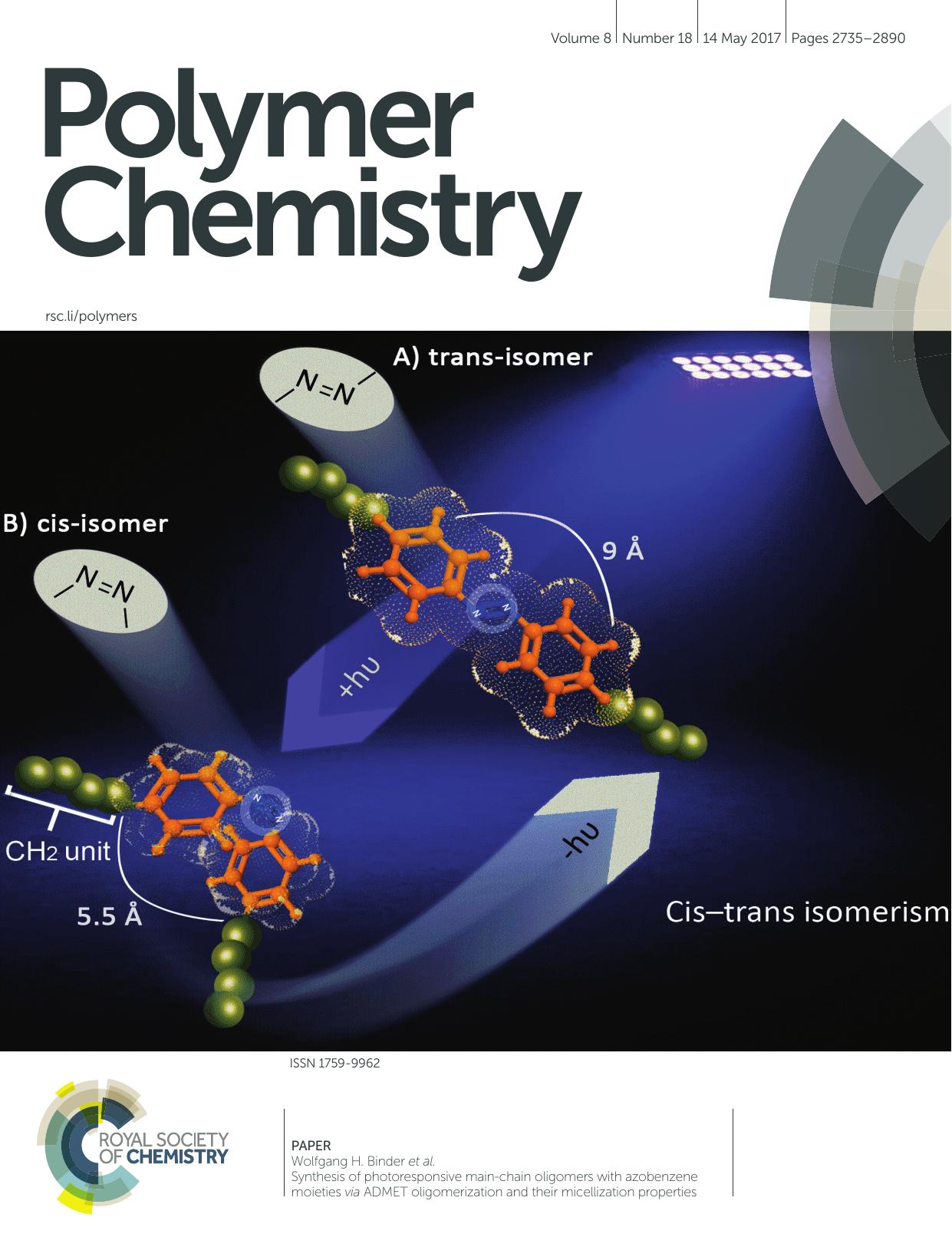 Synthesis of photoresponsive main-chain oligomers with azobenzene moieties via ADMET oligomerization and their micellization properties by Clement Appiah Georg Woltersdorf Wolfgang H. Binder