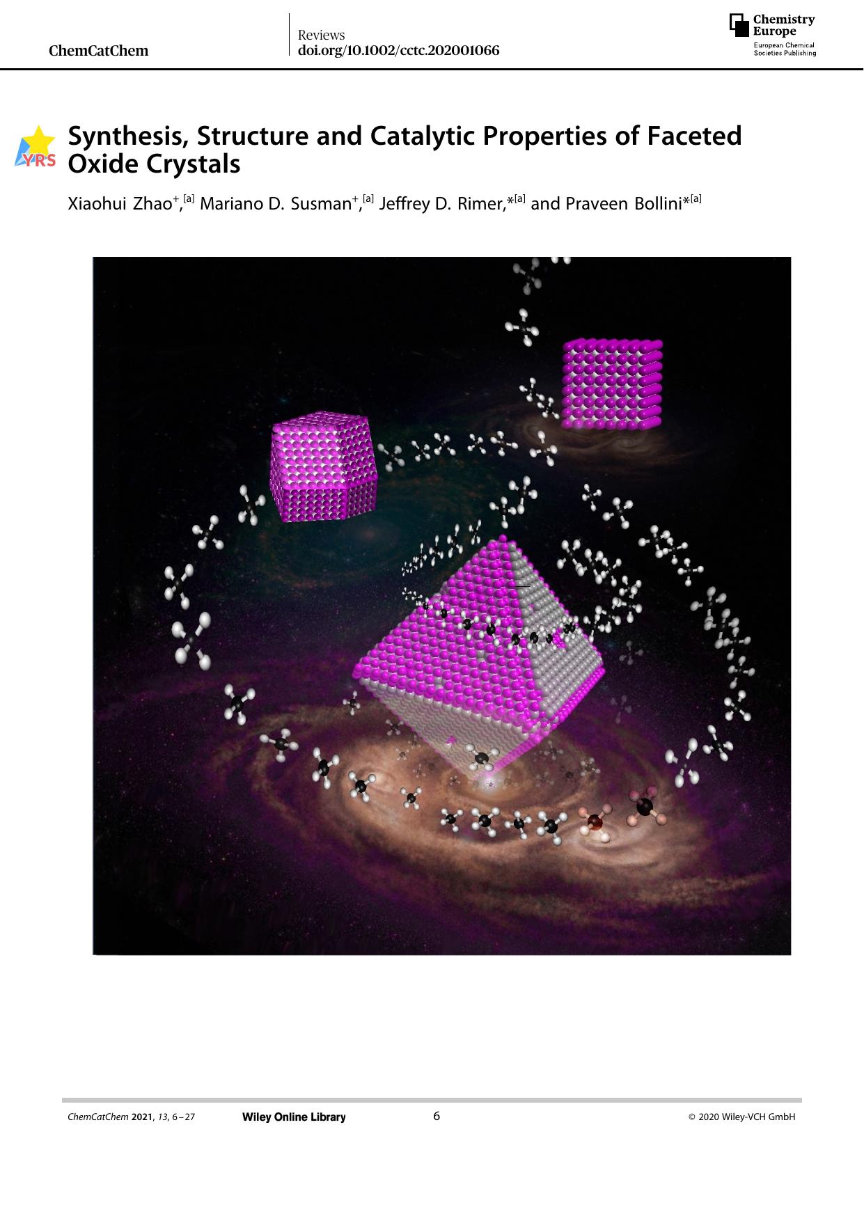 Synthesis, Structure and Catalytic Properties of Faceted Oxide Crystals by Unknown