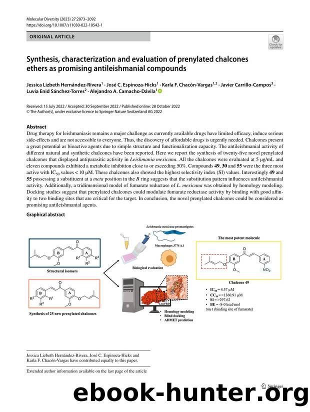 Synthesis, characterization and evaluation of prenylated chalcones ethers as promising antileishmanial compounds by unknow