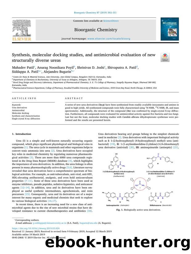 Synthesis, molecular docking studies, and antimicrobial evaluation of new structurally diverse ureas by unknow