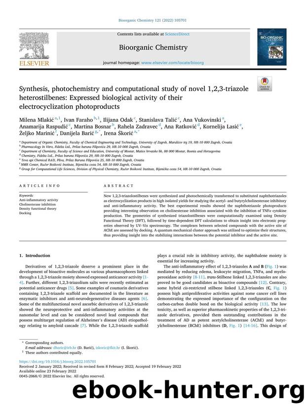 Synthesis, photochemistry and computational study of novel 1,2,3-triazole heterostilbenes: Expressed biological activity of their electrocyclization photoproducts by unknow