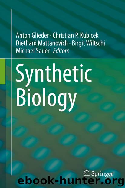 Synthetic Biology by Anton Glieder Christian P. Kubicek Diethard Mattanovich Birgit Wiltschi & Michael Sauer