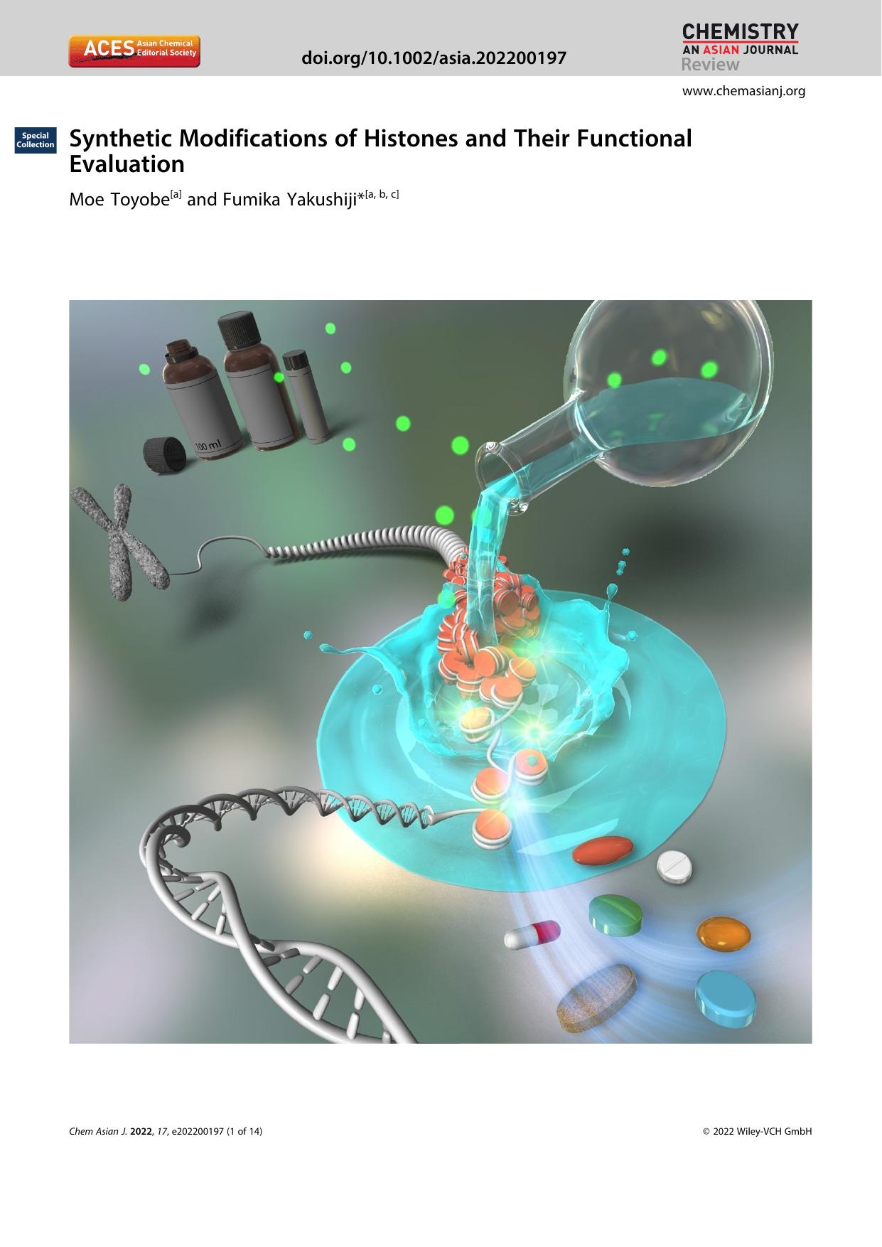 Synthetic Modifications of Histones and Their Functional Evaluation by Unknown
