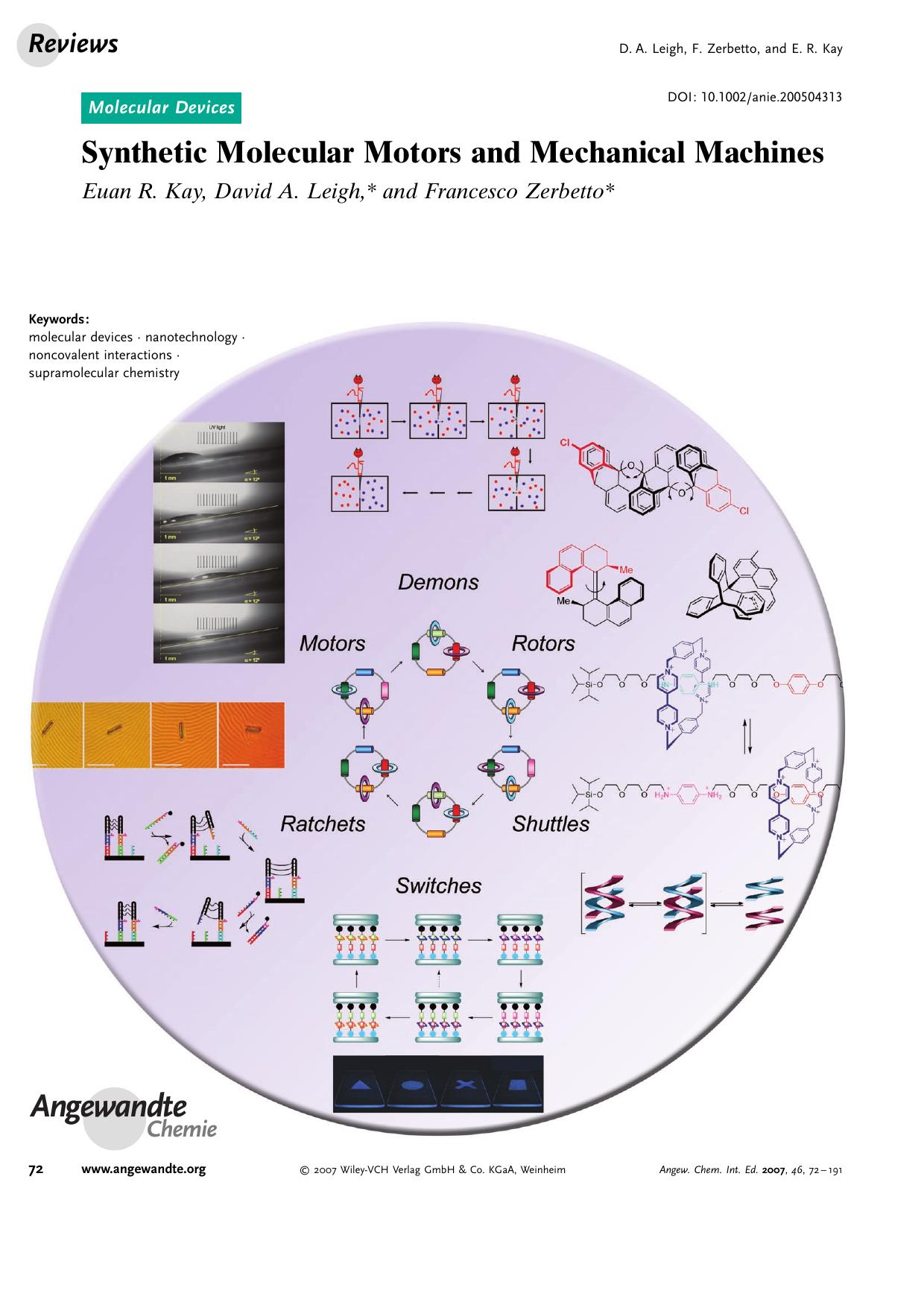 Synthetic Molecular Motors and Mechanical Machines by Unknown