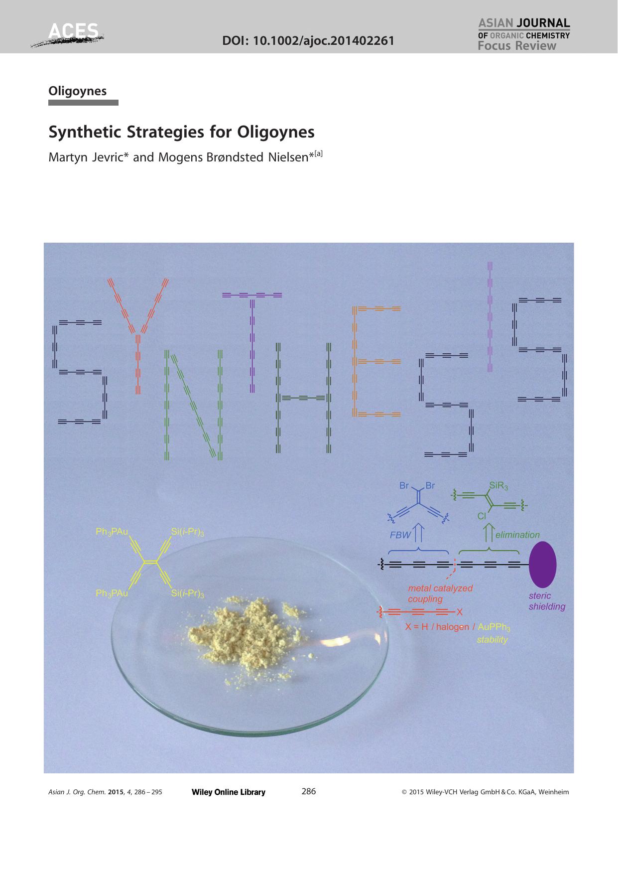 Synthetic Strategies for Oligoynes by Unknown