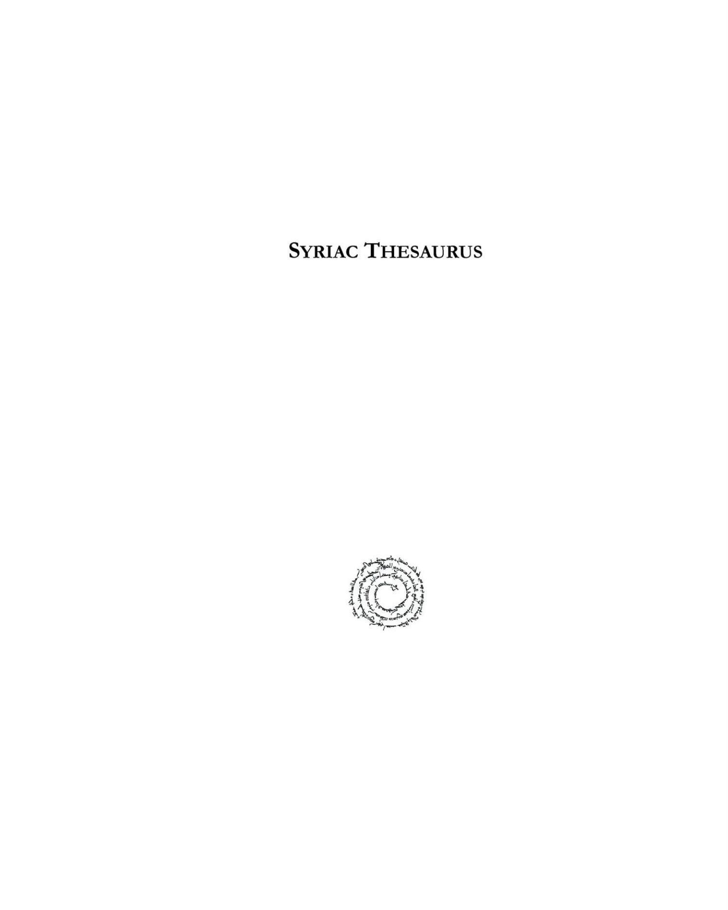 Syriac Thesaurus: Thesaurus Syriacus (Gorgias Historical Dictionaries) (Syriac Edition) by Robert Payne Smith