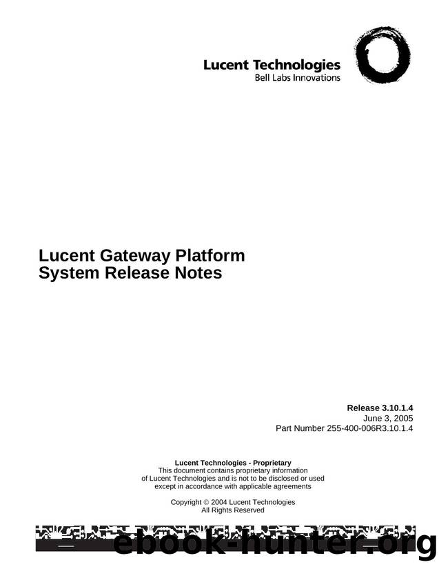 System Base Release Notes by John Stupak
