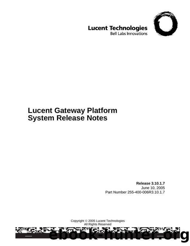 System Maintenance Release Notes by John Stupak
