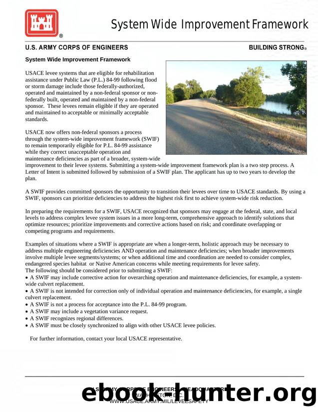 System Wide Improvement Framework by U.S. Army Corps of Engineers