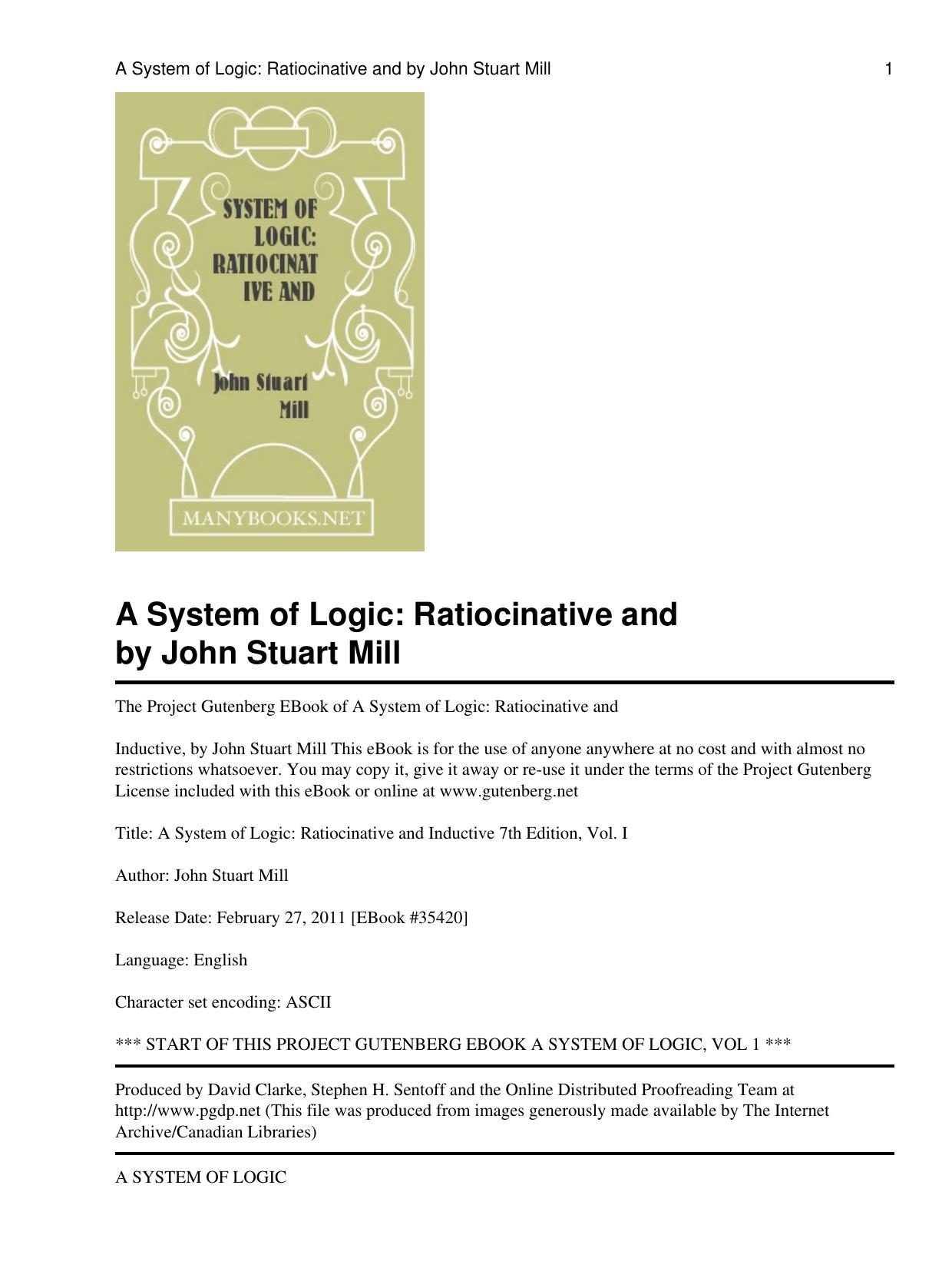 System of Logic: Ratiocinative and Inductive , A by Unknown