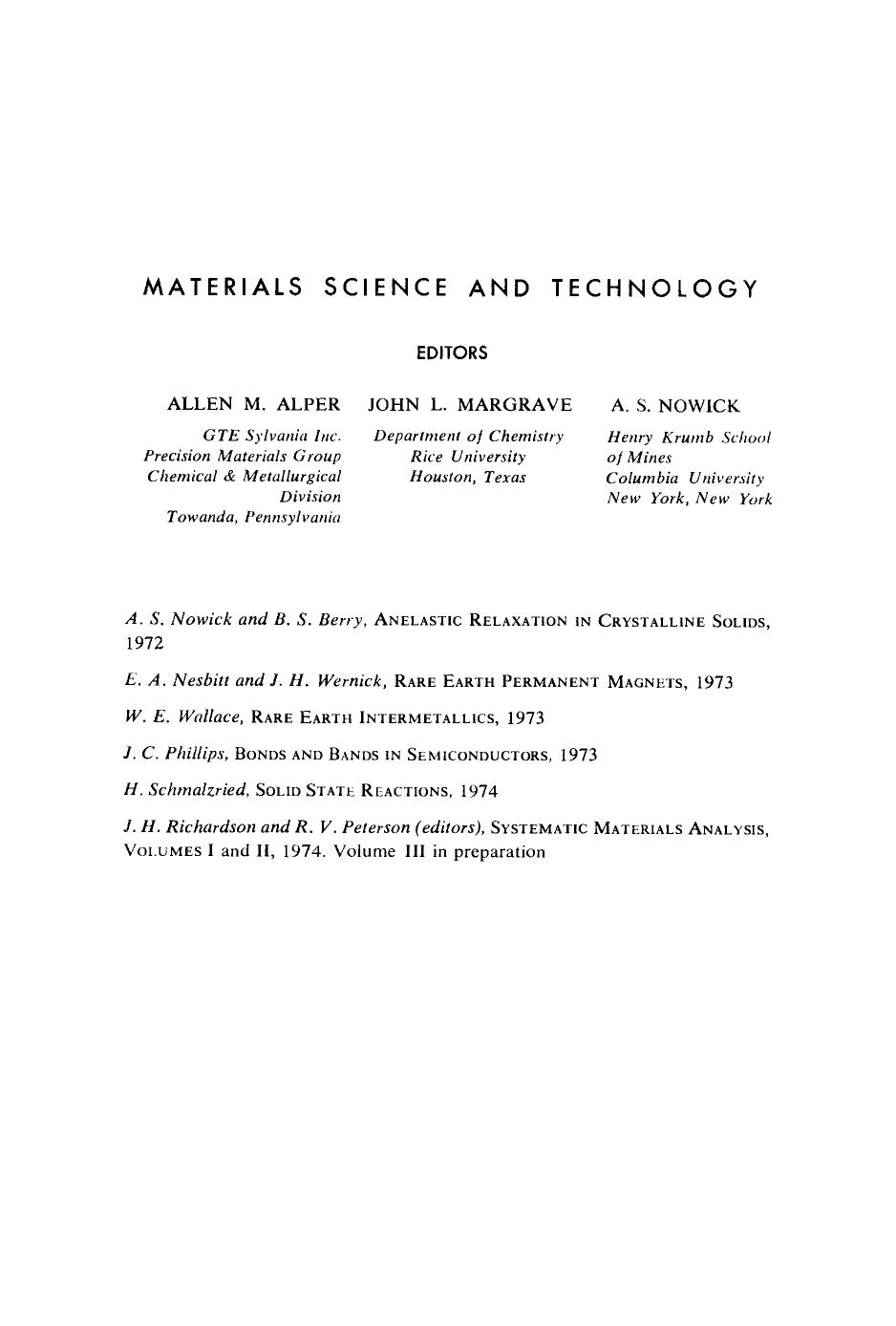 Systematic Materials Analysis Vol. 2 (1974) by 4<8=8AB@0B>@