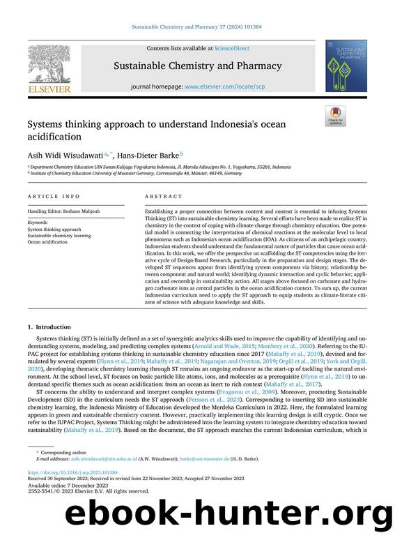 Systems thinking approach to understand Indonesia's ocean acidification by Asih Widi Wisudawati & Hans-Dieter Barke