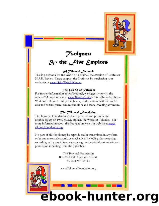 TÃ©kumel Netbook Tsolyanu & the Five Empires Maps by Unknown