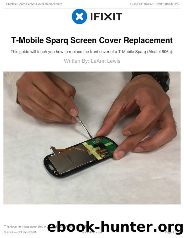 T-Mobile Sparq Screen Cover Replacement by Unknown
