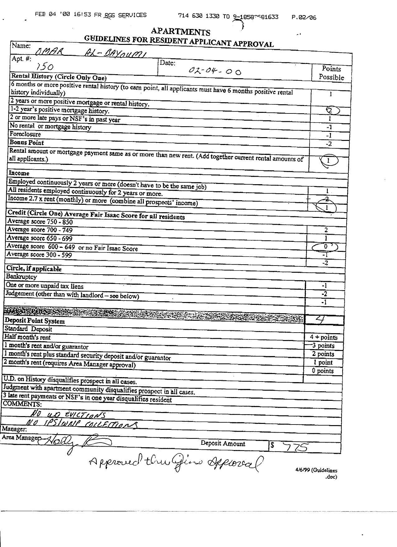 T1A B58 Working Copies FBI Docs Fdr- Omar Al-Bayoumi FICO Score and Withdrawal Notice for Credit Report by Unknown