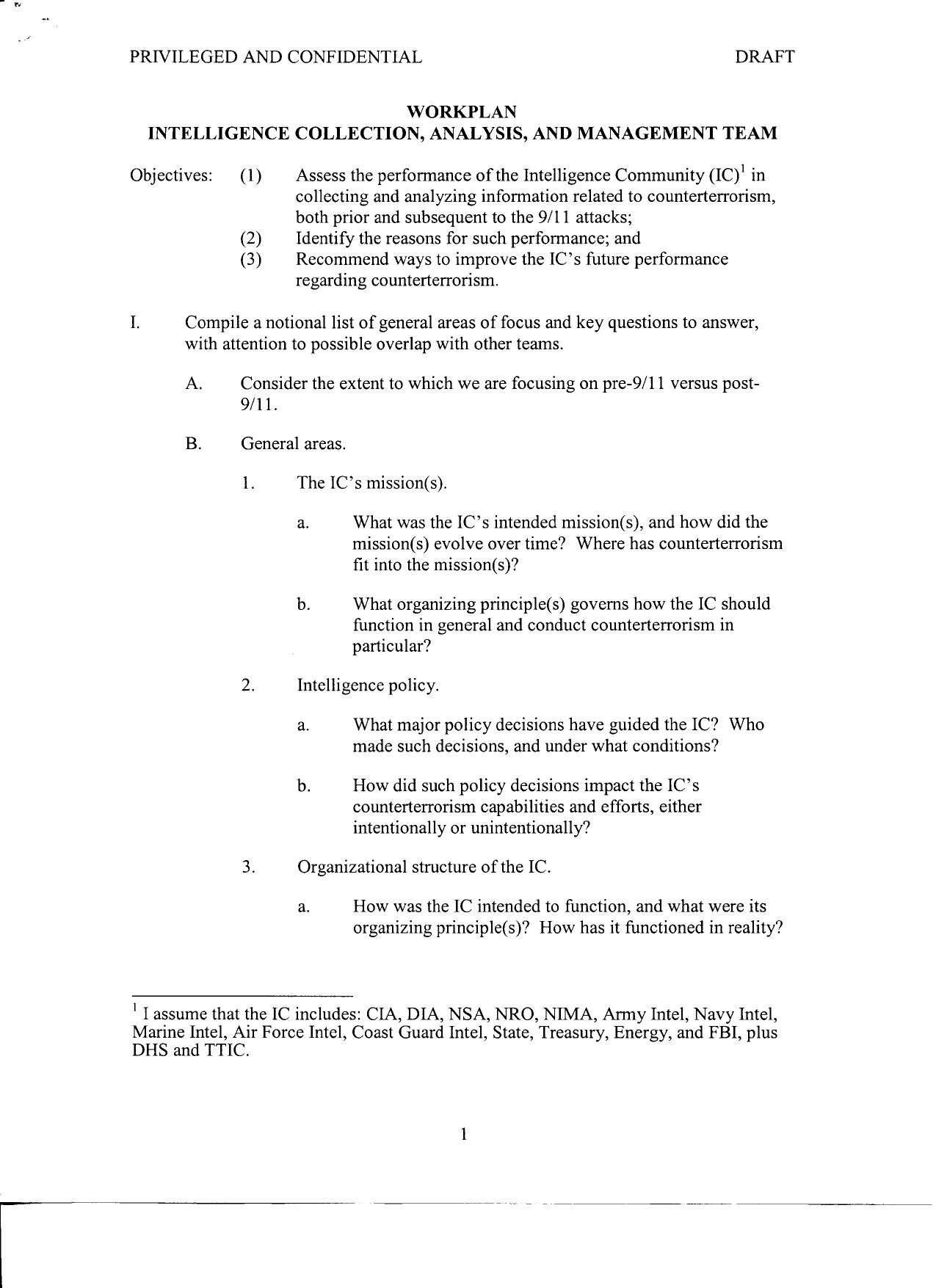 T2 B4 Team 2 Workplan Fdr- Draft Outline- Workplan- Intelligence Collection- Analysis and Management Team 581 by Unknown
