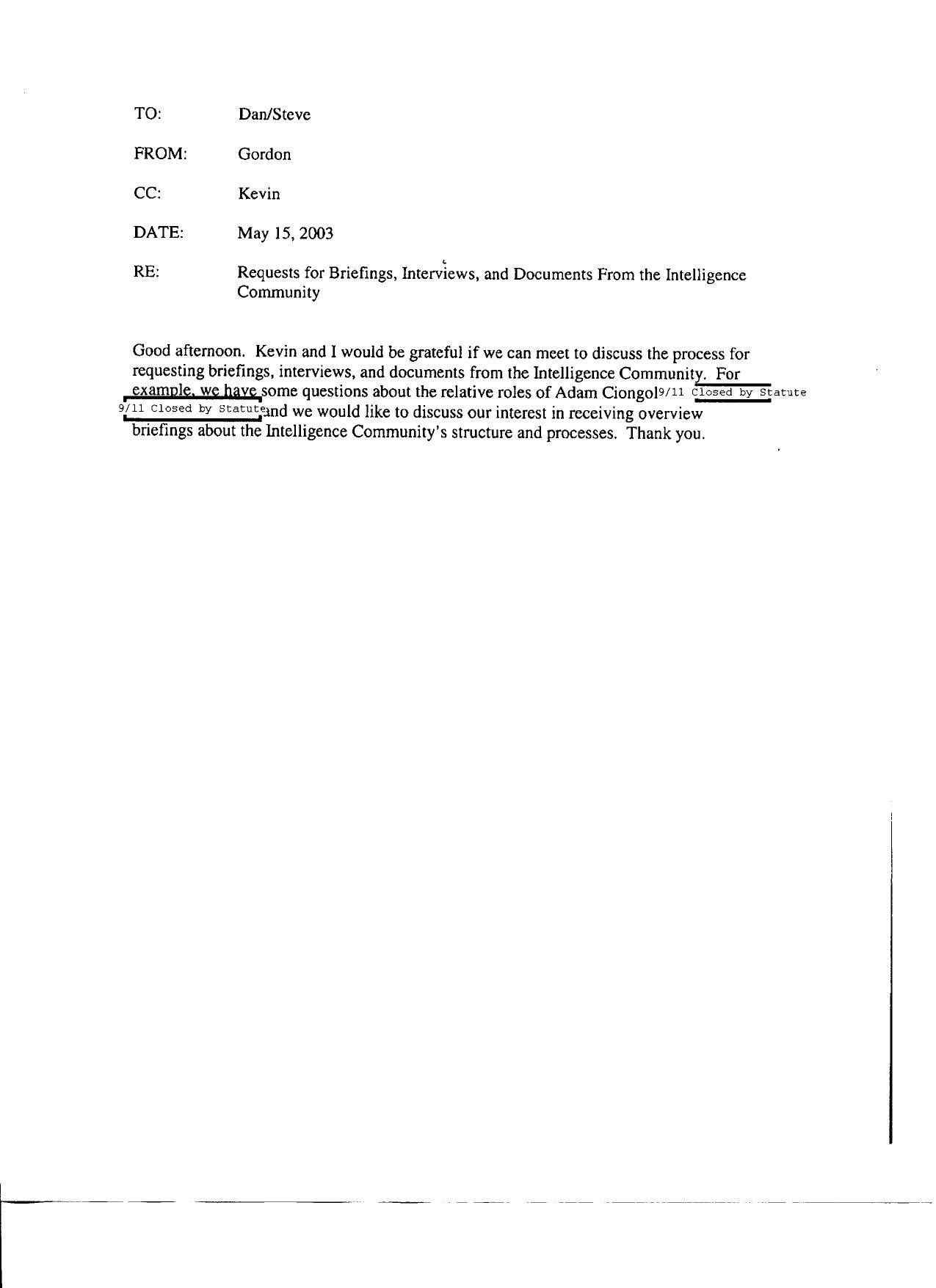 T2 B5 Intel Authorization Bills Fdr- Memos and Requests for Briefing-Interview with CIA606 by Unknown