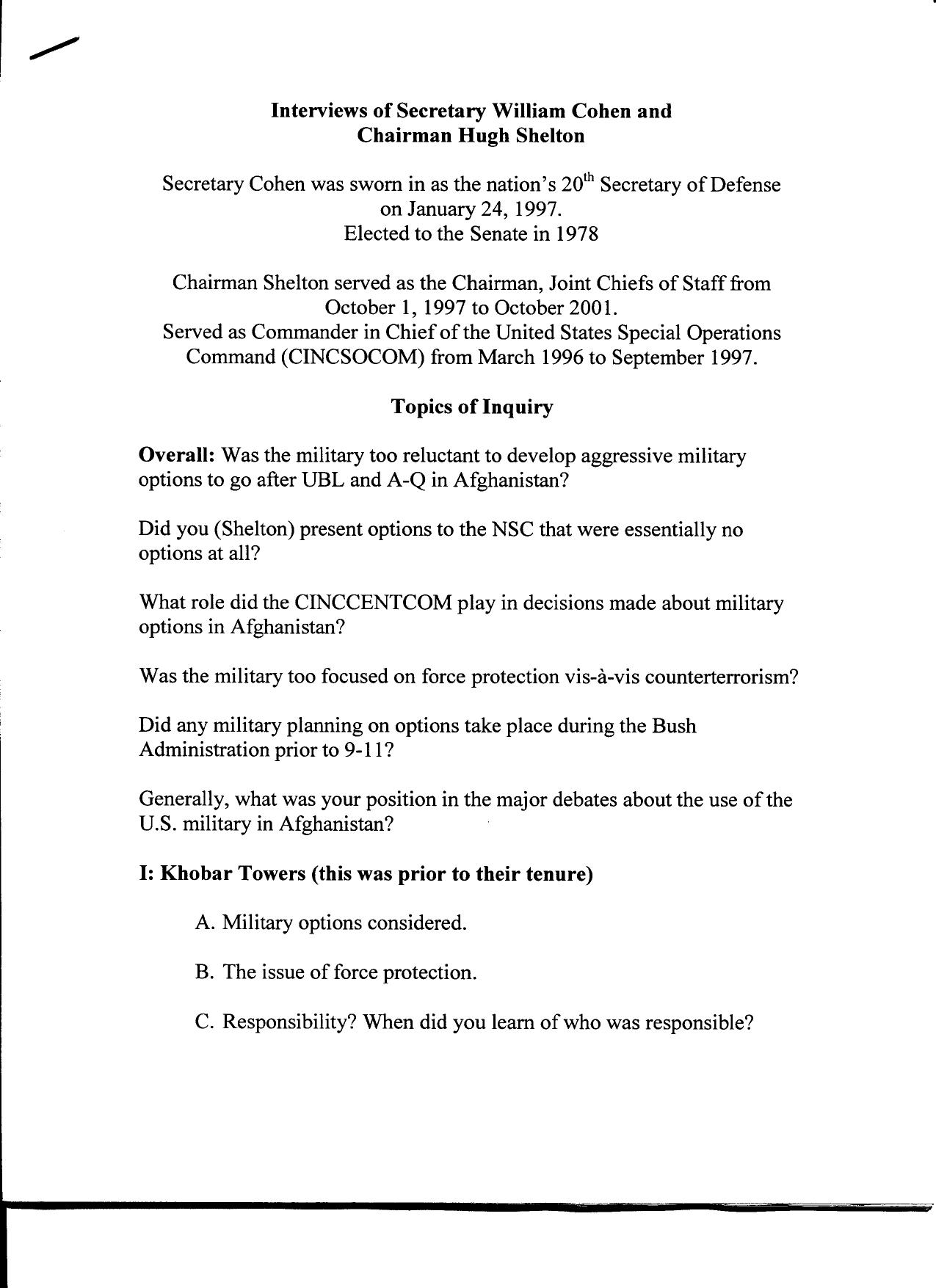 T3 B19 Cohen Interview Fdr- Entire Contents- Questions-Articles- 1st pgs for reference (see T3 B16 Jenkins DOD Fdr for Questions) by Unknown