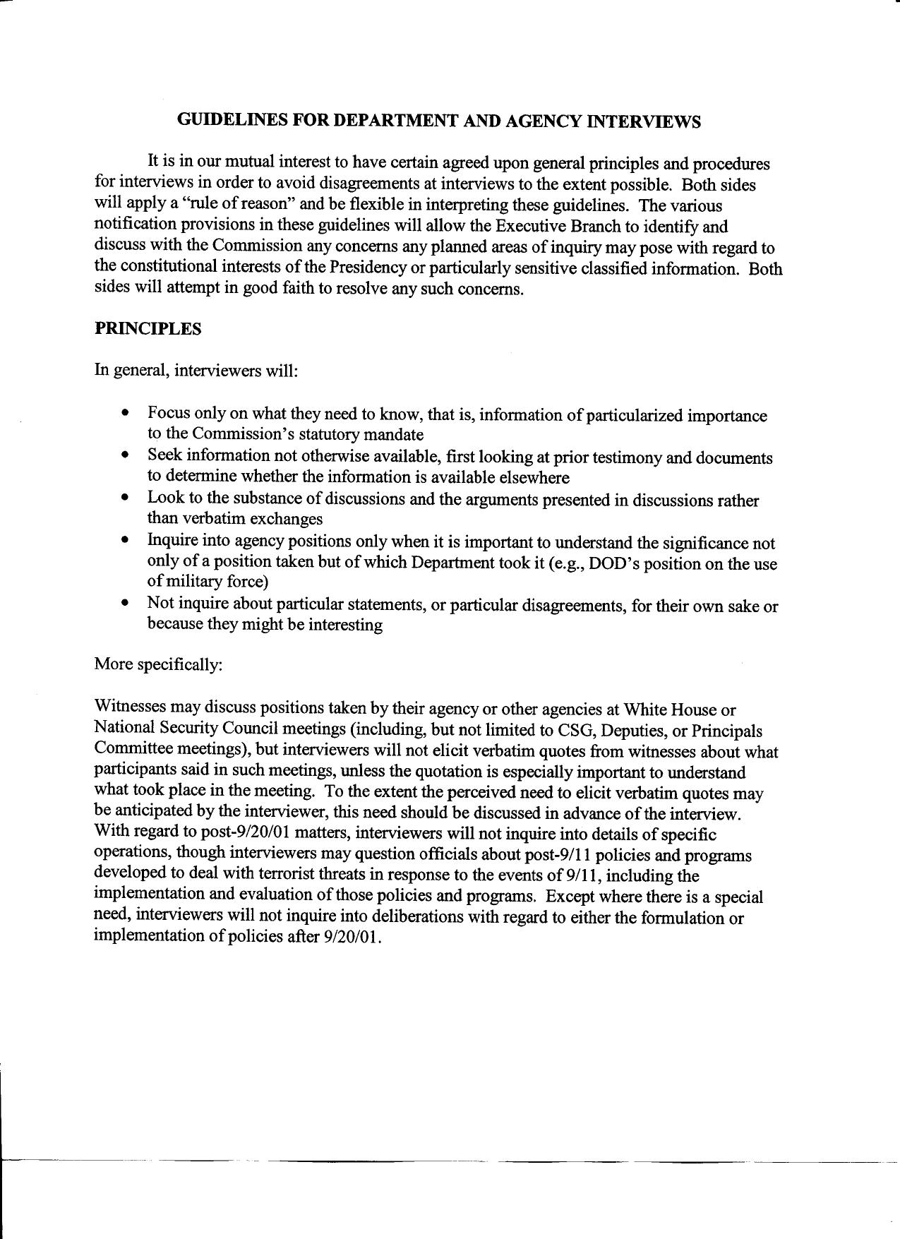 T3 B5 Guidelines for Interviews Fdr- Memo- Guidelines for Department and Agency Interviews by Unknown