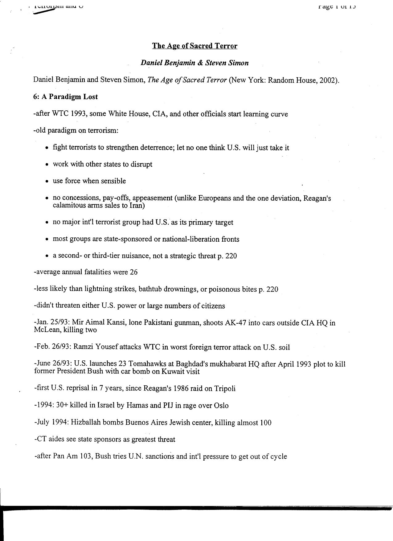 T3 B6 NSC Interviews Fdr- Notes on Age of Sacred Terror (Chapters 6-8) 046 by Unknown