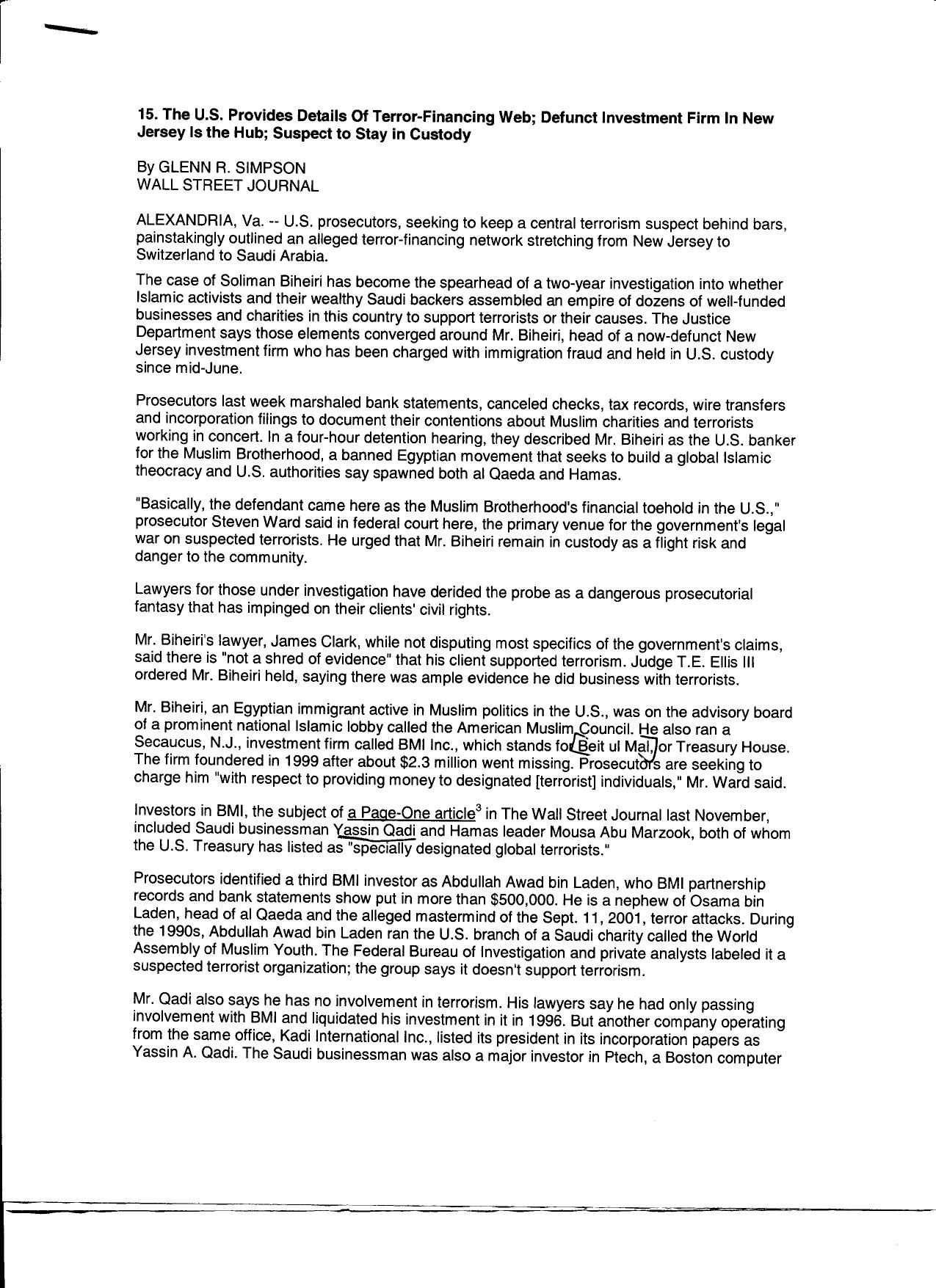 T4 B18 FTAT Robert Wright Fdr- Entire Contents- Press Reports re FBI Special Agent Robert Wright- 1st pgs scanned for reference- Fair Use 681 by Unknown