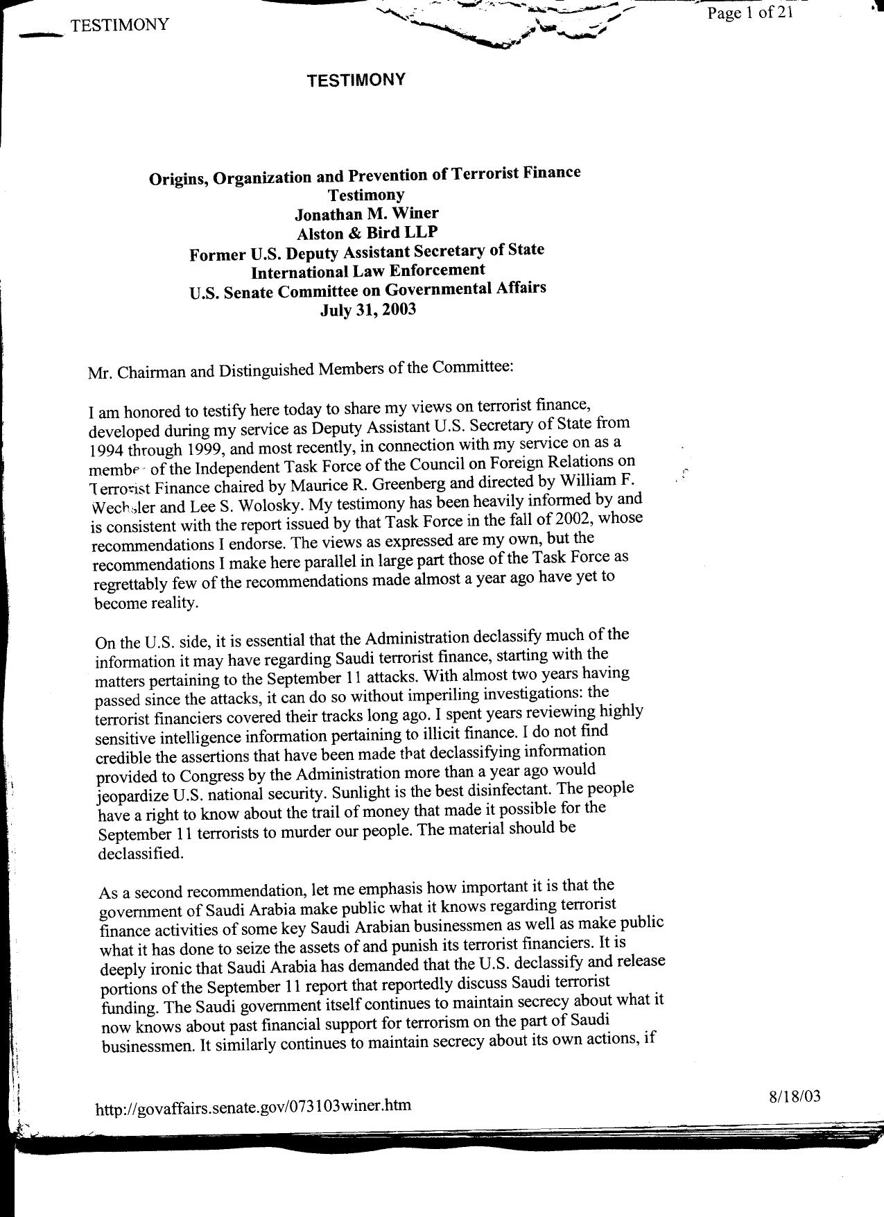 T4 B19 Insider Trading Allegations Fdr- Entire Contents- Press Reports and Testimony- 1st pgs scanned for reference- Fair Use 700 by Unknown