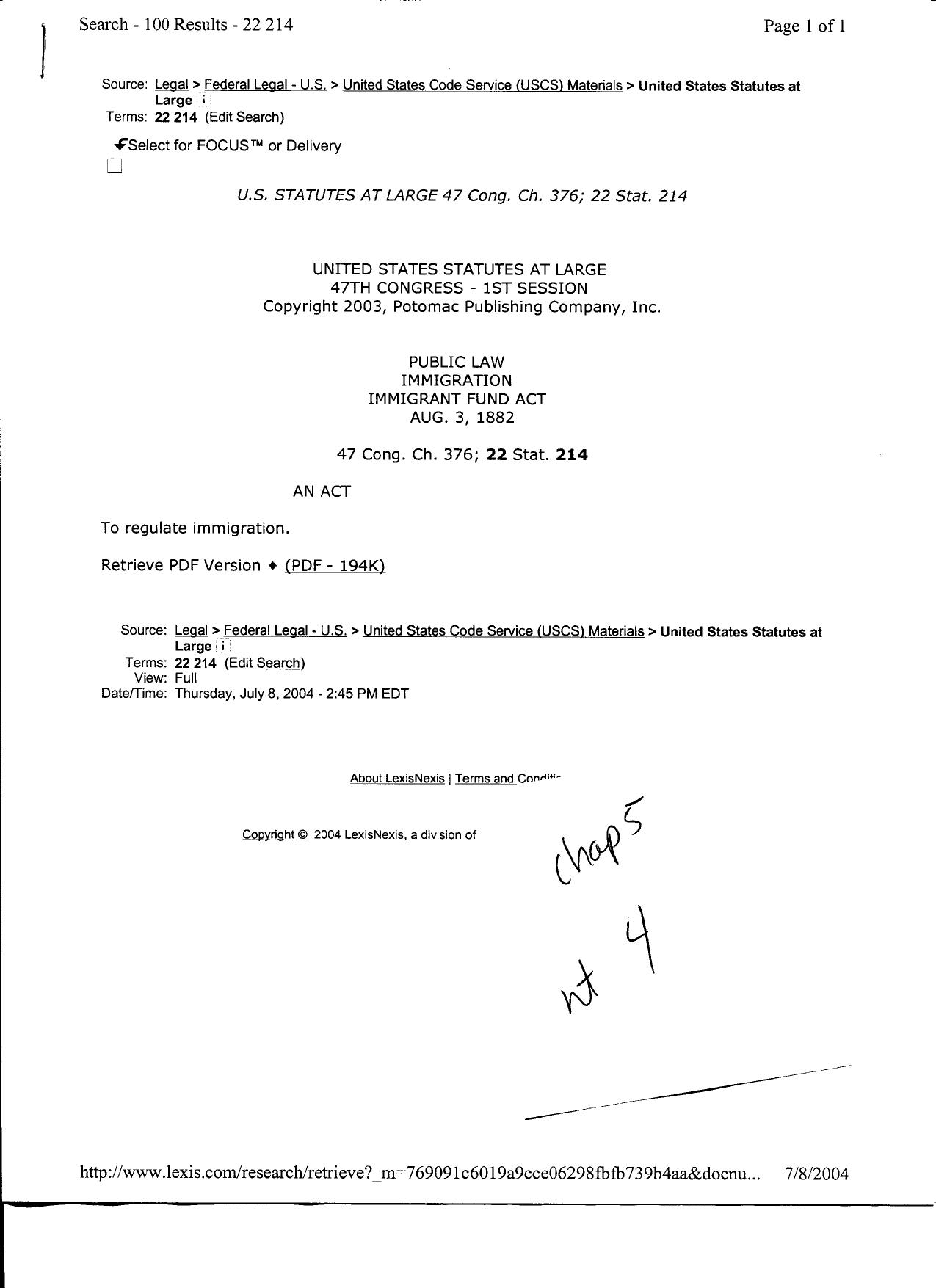 T5 B47 Immigration History- Entire Contents- US Laws-Codes-History- Reference Materials- 1st pgs for reference- Fair Use 305 by Unknown