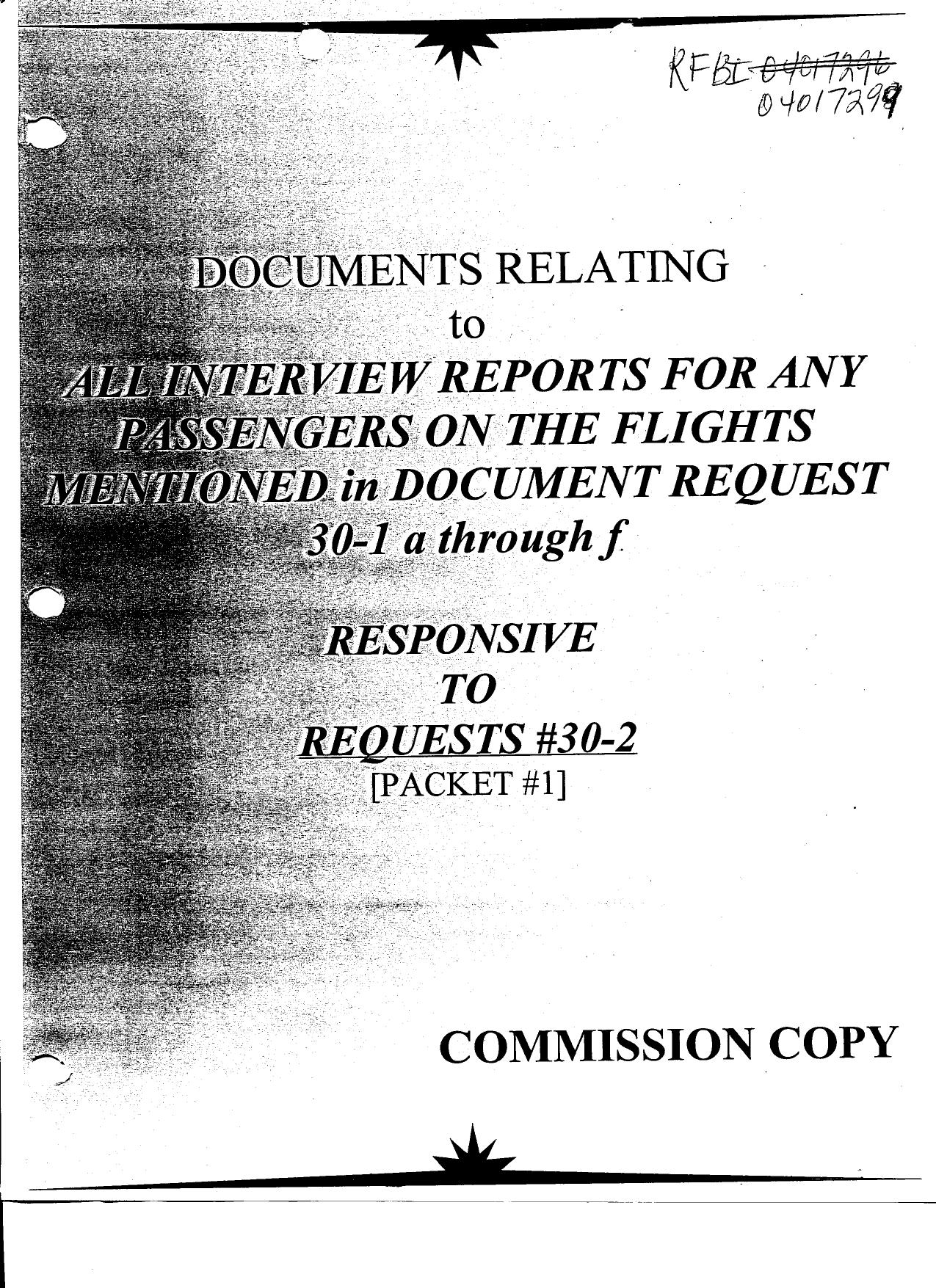 T5 B70 Saudi Flights FBI Docs 2 of 4 Fdr- Passenger Interview Tab- Entire Contents- FBI Docs 687 by Unknown