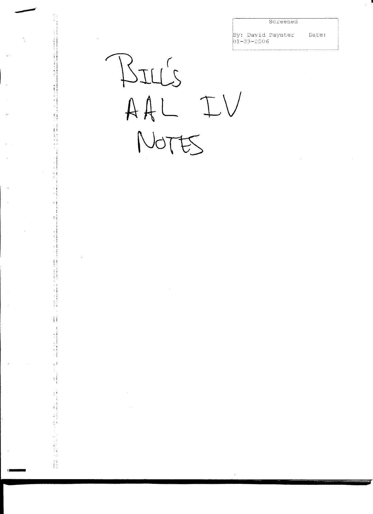 T7 B1 AAL SOC Notes Fdr- Bills AAL IV Handrwritten Interview Notes of Tim Ahern and Larry Wansley- McDonnell CD-ROM and 7-01 314 by Unknown