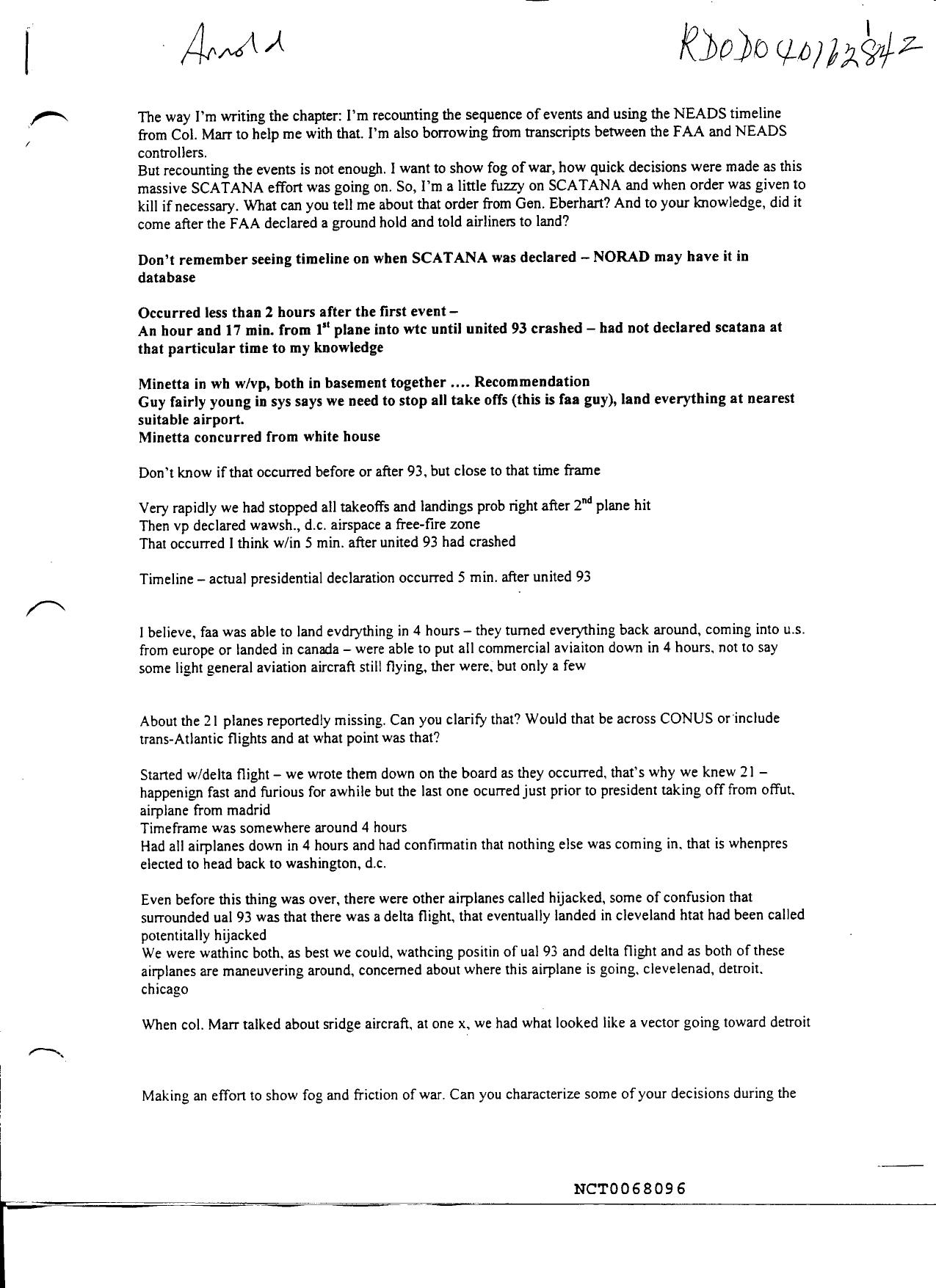 T8 B22 Filson Materials Fdr- Larry Arnold Interview- Typed Notes by Unknown