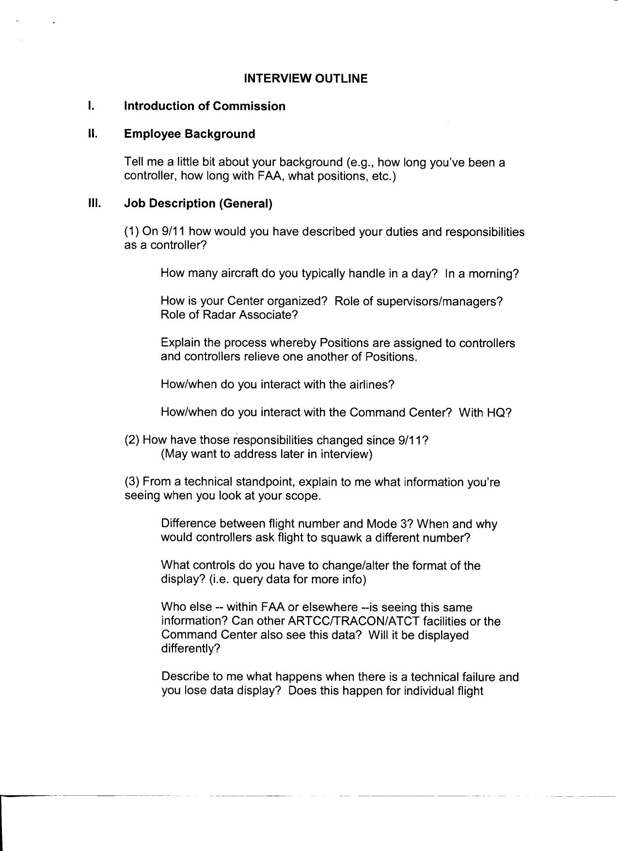T8 B8 Miles Kara-Dana Hyde Work File (4) DOD Fdr- Interview Outline- FAA 977 by Unknown